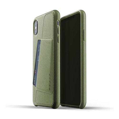 [무쪼] Full Leather Wallet Case for iPhone Xs Max - Olive