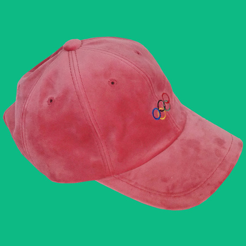 Olympic flag Velveteen Ball Cap (pink)
