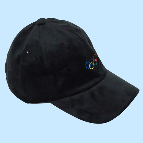 Olympic flag Velveteen Ball Cap (black)