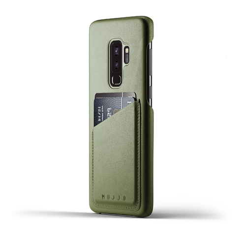[무쪼] Full Leather Wallet Case for Galaxy S9 Plus - Olive