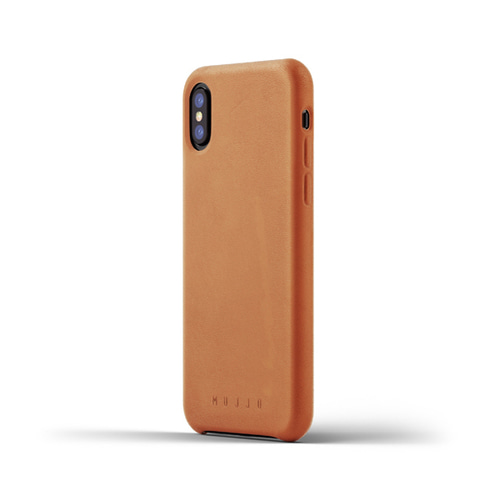 [무쪼] Full Leather Case for iPhone X - Tan