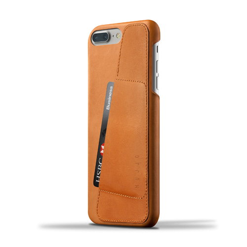 [무쪼] Leather Wallet Case for iPhone 8 Plus / 7 Plus - Tan
