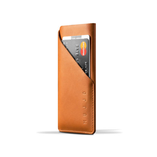 [무쪼] Leather Wallet Sleeve for iPhone 8 / 7 - Tan