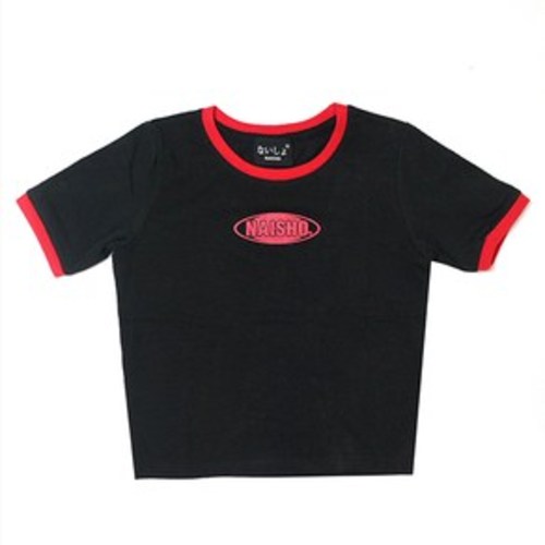 NAISHO CIRCLE LOGO RED CROP T-shirt