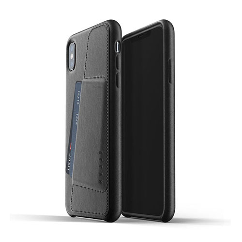 [무쪼] Full Leather Wallet Case for iPhone Xs Max - Black