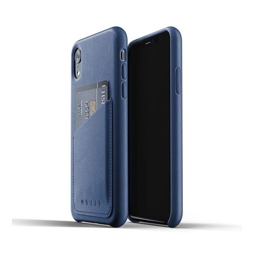 [무쪼] Full Leather Wallet Case for iPhone Xr - Blue