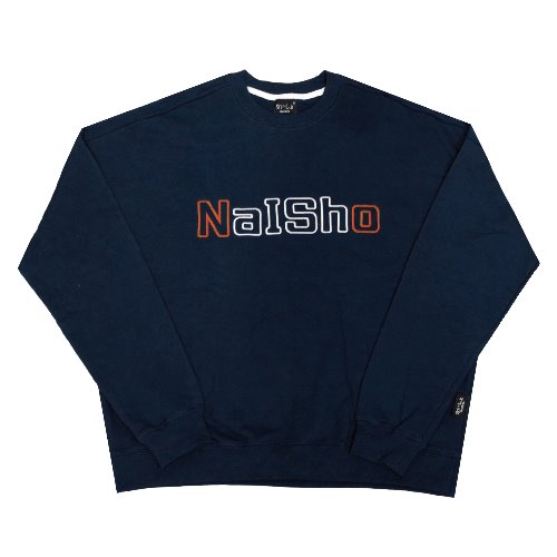 NAISHO  BIG-LOGO  embroider  navy  Mantoman