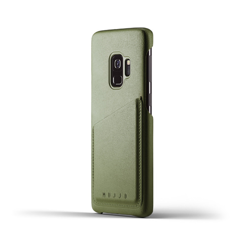 [무쪼] Full Leather Wallet Case for Galaxy S9 - Olive
