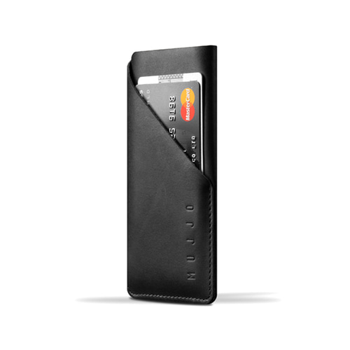 [무쪼] Leather Wallet Sleeve for iPhone 8 / 7 - Black