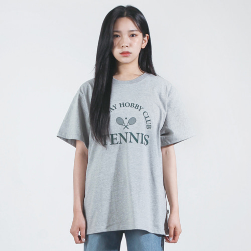 [선데이하비클럽] 테니스 티셔츠-그레이