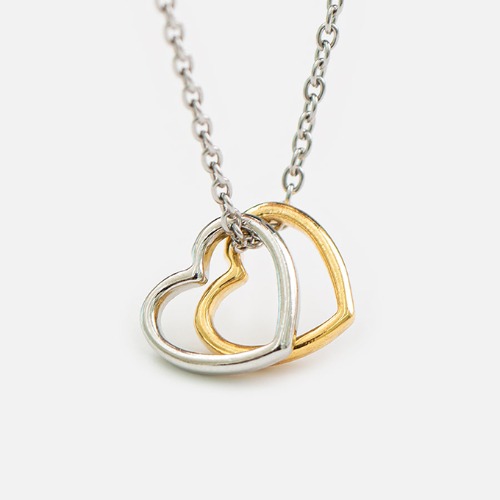 [종종] double heart necklace (목걸이)