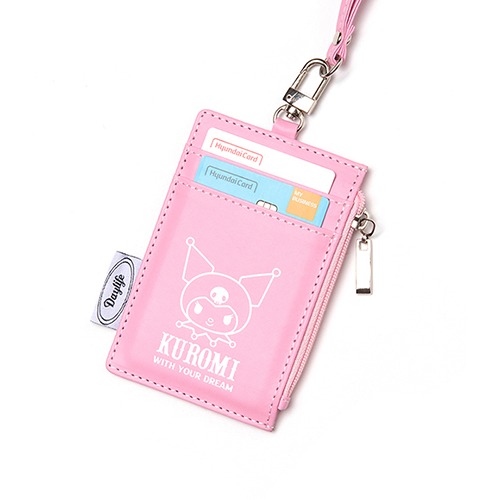 데이라이프 X 쿠로미 포카 클리어 카드 지갑 (핑크)