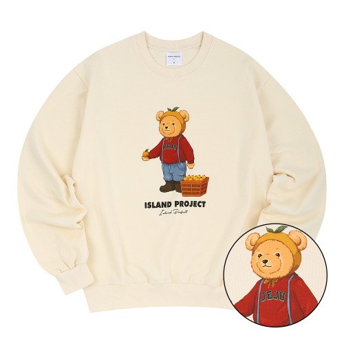 [아일랜드프로젝트]  Mandarin Bear Sweatshirt (ver.22) - Cream