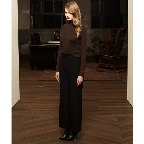 COVER UP WIDE PANTS - BLACK