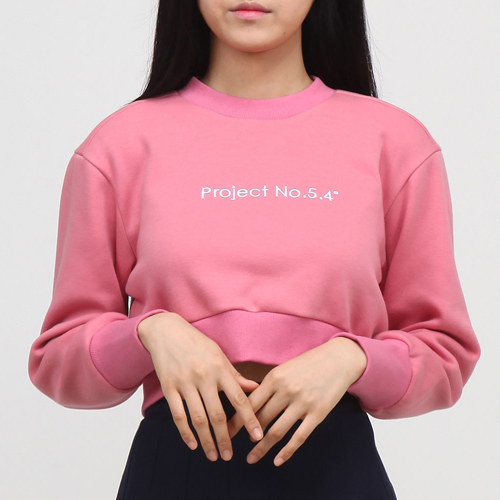 no.3 crop mtm sweatshirt - 핑크