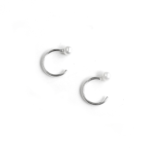 [마나르 주얼리] Curve-Pearl Earring (귀걸이)