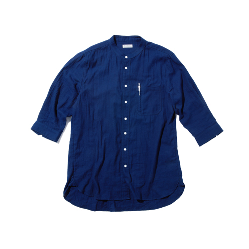 [라이크어라이언] [L.A.L] chambray Henley neck shirt-indigo blue