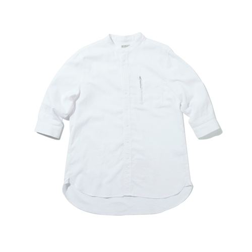 [라이크어라이언] [L.A.L] chambray Henley neck shirt-white
