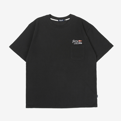블레 크루넥 포켓 티셔츠-SRIL(블랙)