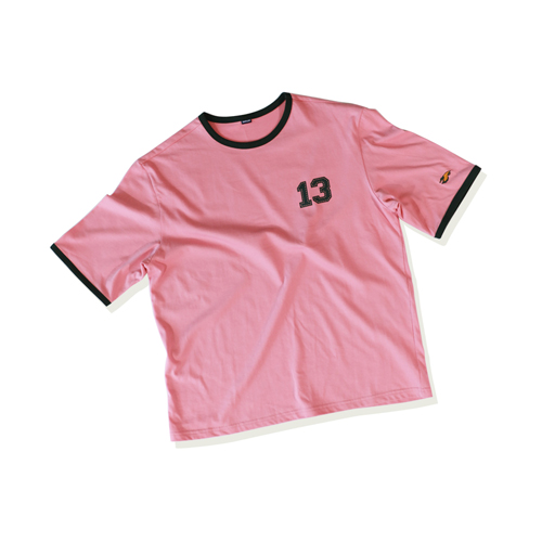 넘버링 티셔츠 핑크