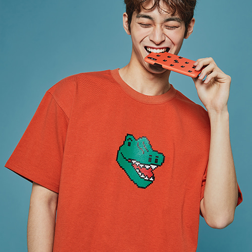 [MINU] Dino T-shirt[Orange]