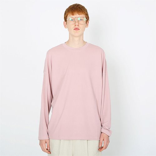 [텐블레이드] 보그 오버사이즈 핏 긴팔티셔츠-핑크