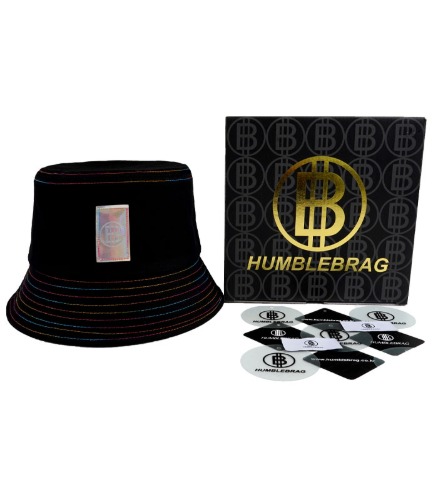 [험블브래그] HB-RAINBOW BUCKET HAT [BLACK]