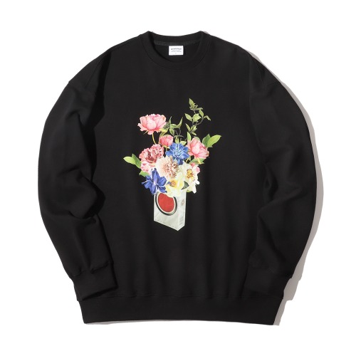 [그래미누스] C. flower sweatshirt / Black