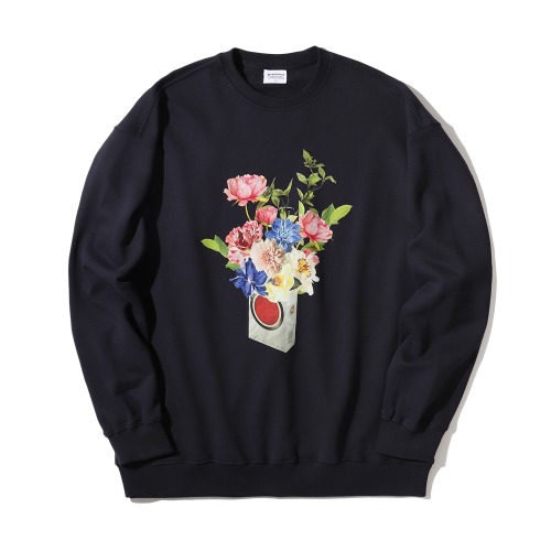 [그래미누스] C. flower sweatshirt / Navy
