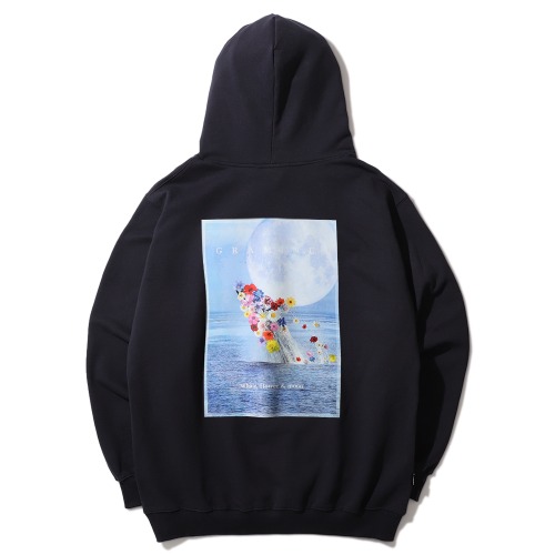 [그래미누스] FLOWER WHALE hoodie / Navy