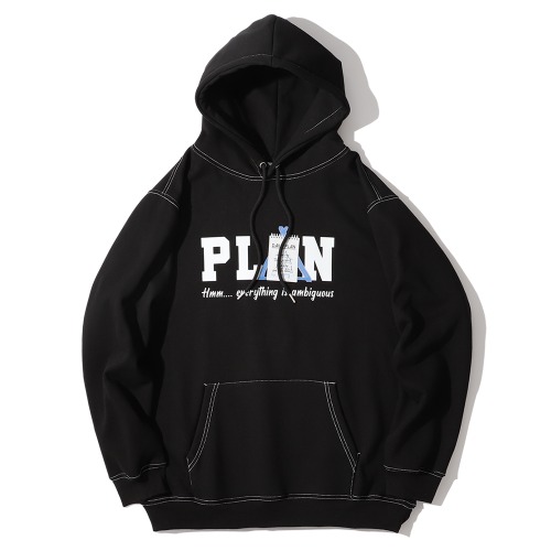[그래미누스] PLAN stitch hoodie / Black
