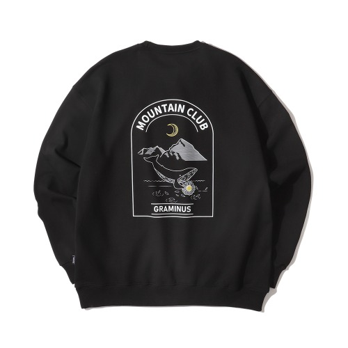 [그래미누스] Mountain sweatshirt / Black