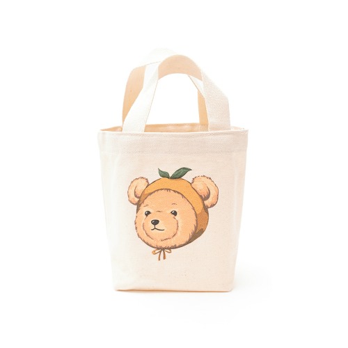 [아일랜드프로젝트] Mandarin Bear Mini Tote Bag - Ivory
