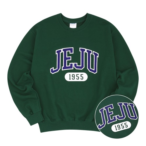 [아일랜드프로젝트] Classic JEJU 1955 Sweatshirt - Dark Green