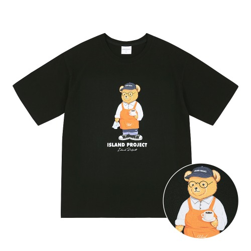 [아일랜드프로젝트] Barista Bear T-Shirt - Black