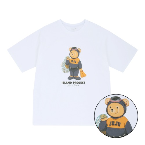 [아일랜드프로젝트] Diver Bear T-Shirt - White