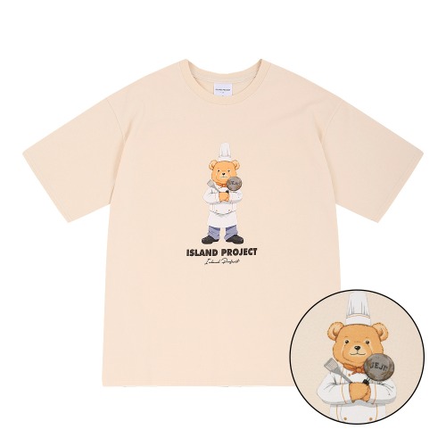 [아일랜드프로젝트] Chef Bear T-Shirt - Ivory