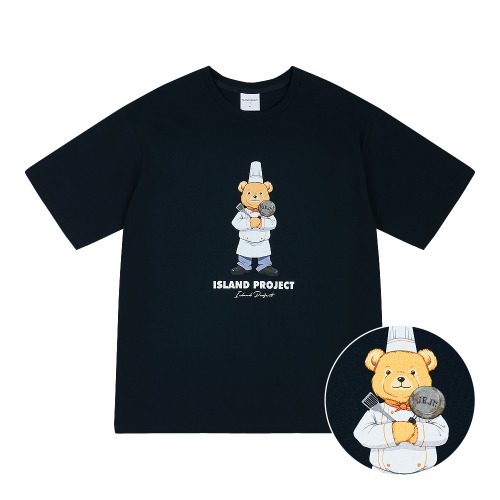 [아일랜드프로젝트] Chef Bear T-Shirt - Navy