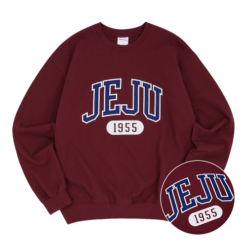 [아일랜드프로젝트] Classic JEJU 1955 Sweatshirt (ver.22)- Burgundy
