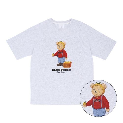 아일랜드프로젝트 Mandarine Bear T-Shirt - Ash